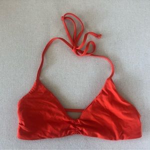 L*SPACE strap bikini top orange XS